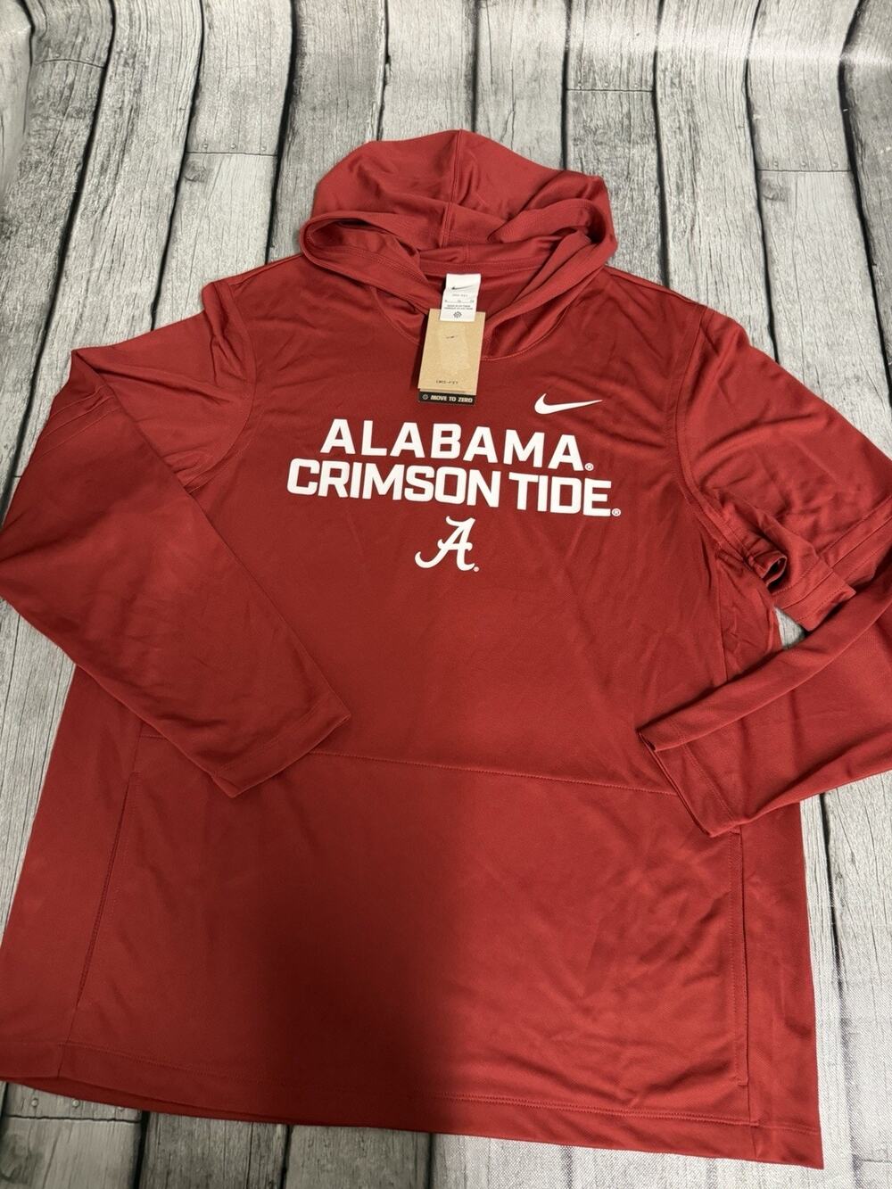 NWT Men’s Nike Alabama Crimson Tide Lightweight Dri Fit Hoodie XL